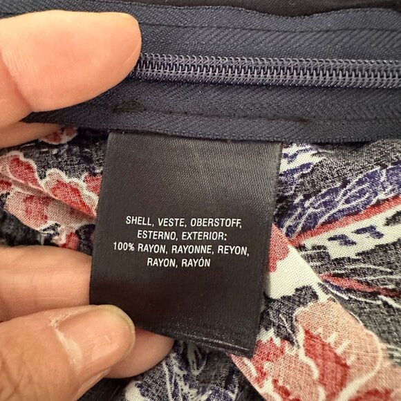 Anthropologie Maeve Espoir Jumpsuit V Neck Floral Bird Print 3/4 Bell Sleeve Mul - Picture 14 of 15